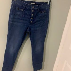 2 pair of Express high waisted ankle legging jeans size 14